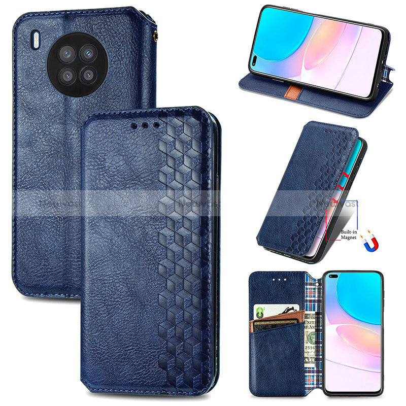 Leather Case Stands Flip Cover Holder S09D for Huawei Honor 50 Lite