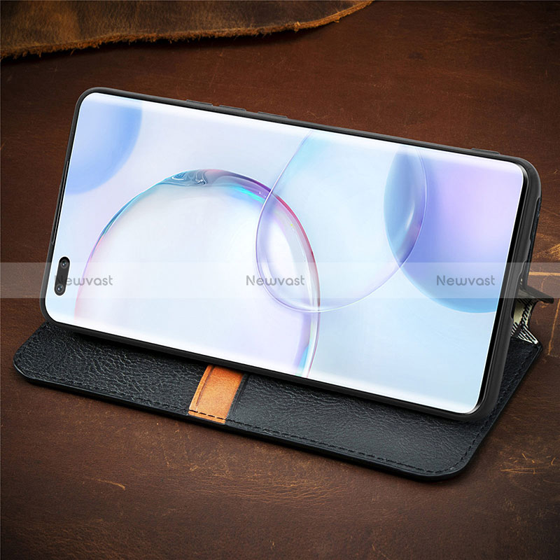 Leather Case Stands Flip Cover Holder S09D for Huawei Honor 50 Pro 5G