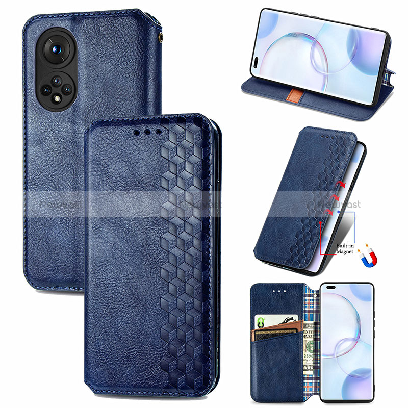 Leather Case Stands Flip Cover Holder S09D for Huawei Honor 50 Pro 5G