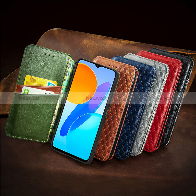 Leather Case Stands Flip Cover Holder S09D for Huawei Honor 70 Lite 5G