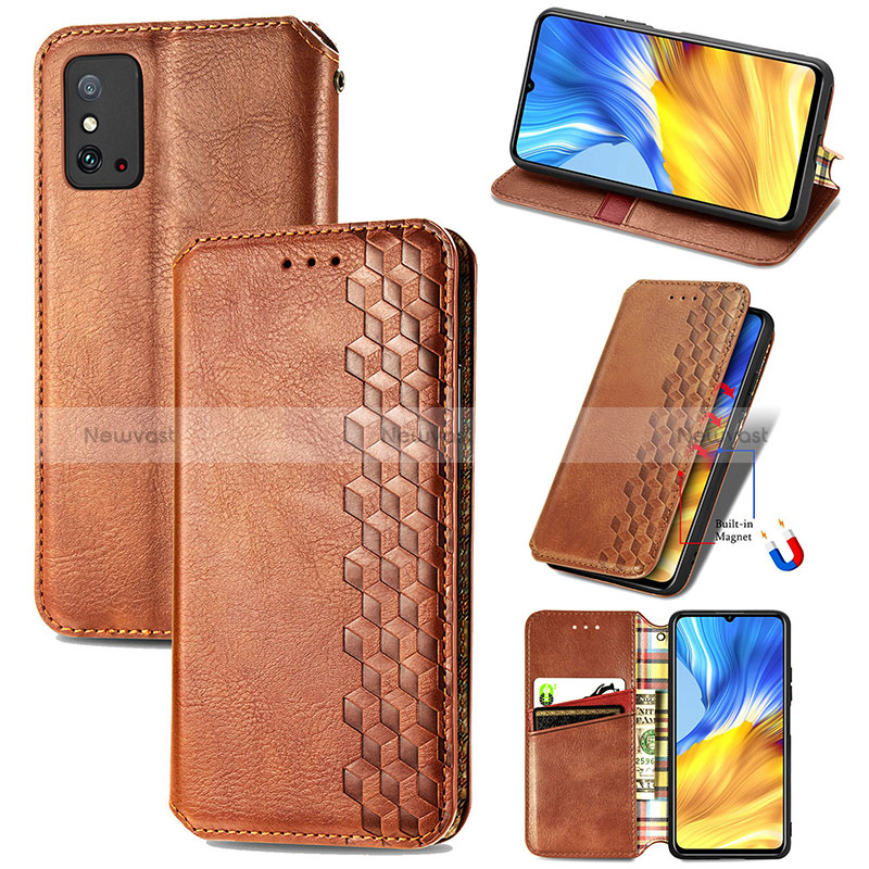 Leather Case Stands Flip Cover Holder S09D for Huawei Honor X10 Max 5G