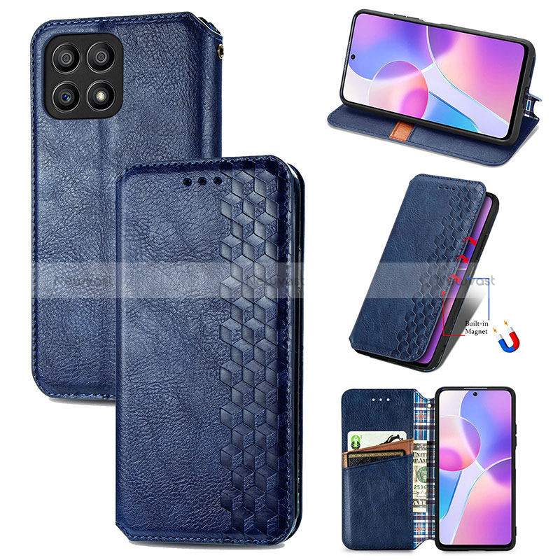 Leather Case Stands Flip Cover Holder S09D for Huawei Honor X30i