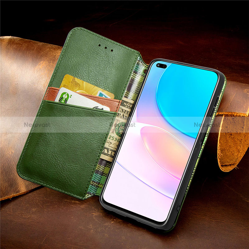 Leather Case Stands Flip Cover Holder S09D for Huawei Nova 8i