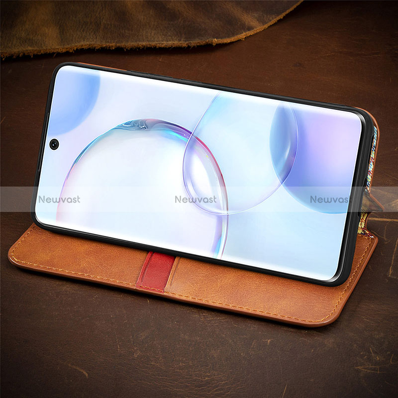 Leather Case Stands Flip Cover Holder S09D for Huawei Nova 9