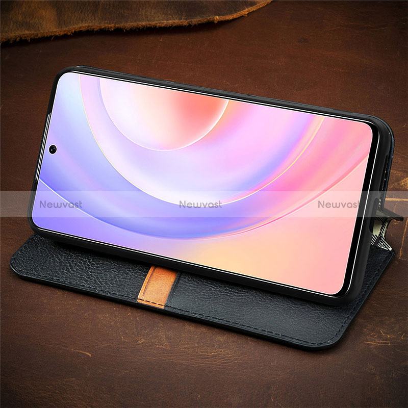 Leather Case Stands Flip Cover Holder S09D for Huawei Nova 9 SE