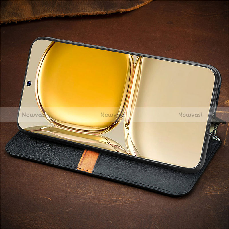 Leather Case Stands Flip Cover Holder S09D for Huawei P50