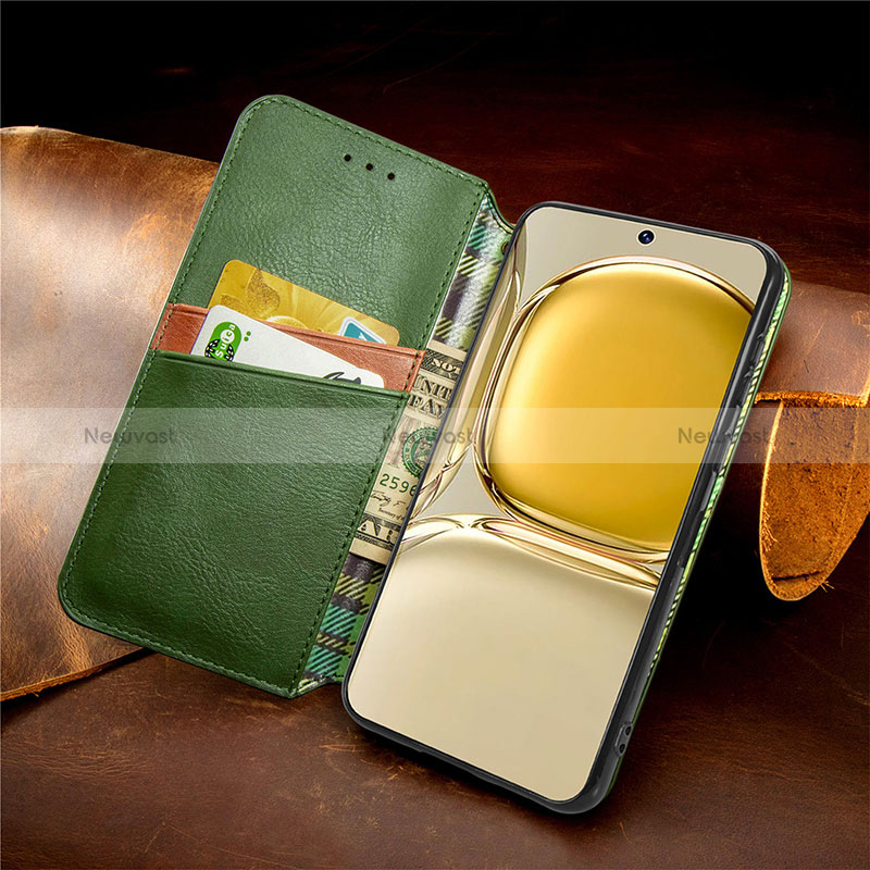 Leather Case Stands Flip Cover Holder S09D for Huawei P50e