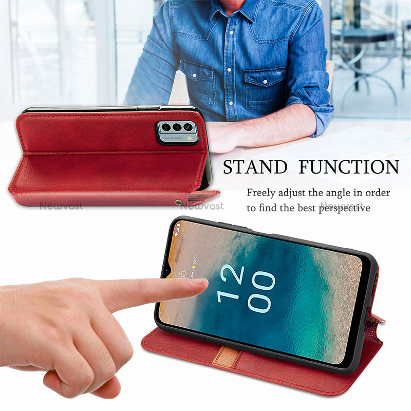 Leather Case Stands Flip Cover Holder S09D for Nokia G22