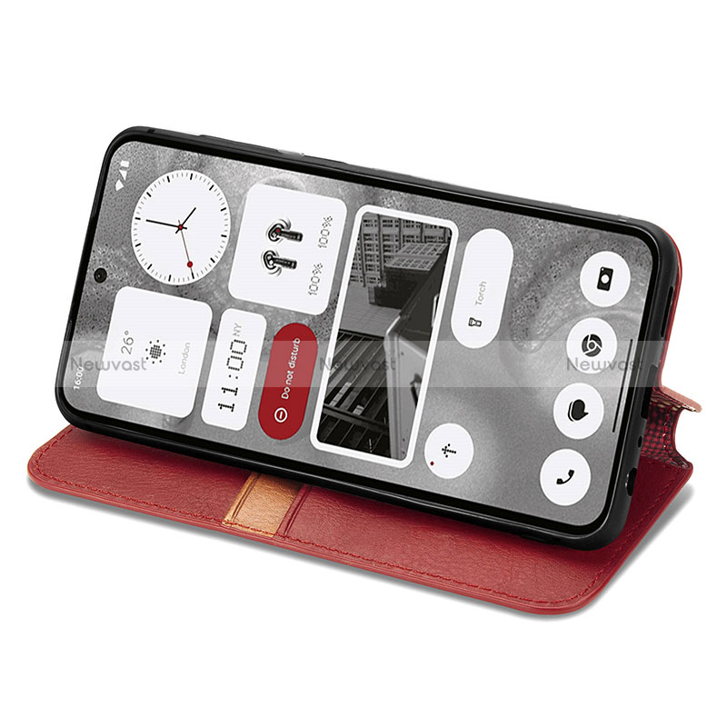 Leather Case Stands Flip Cover Holder S09D for Nothing Phone 2