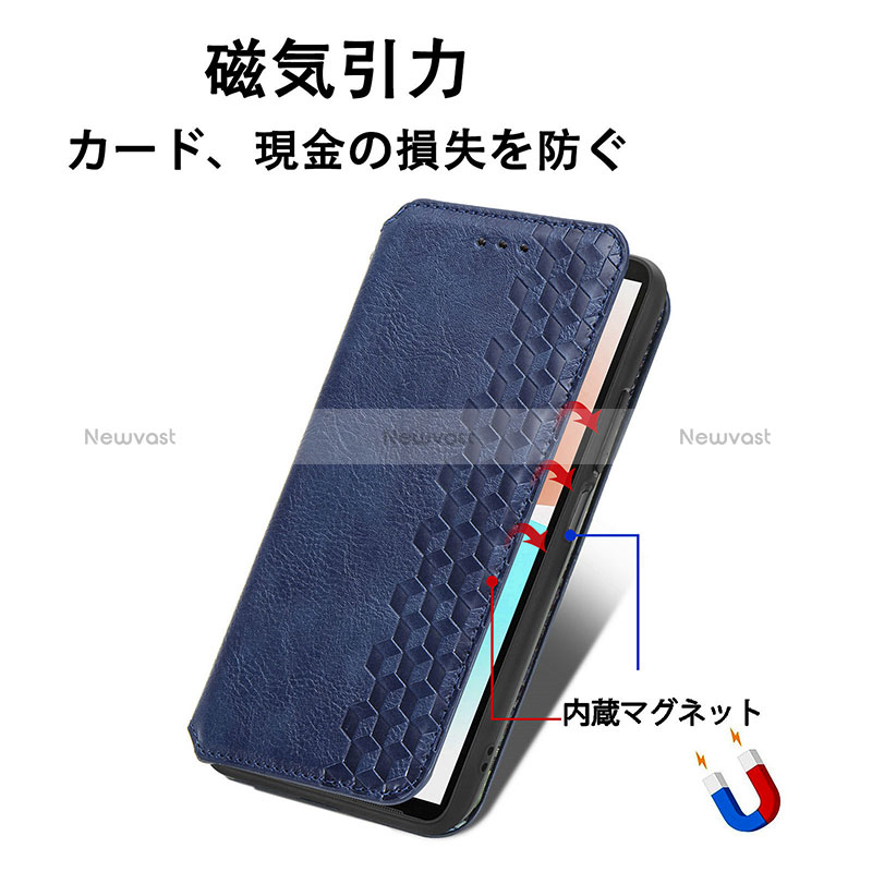 Leather Case Stands Flip Cover Holder S09D for Sharp Aquos R8