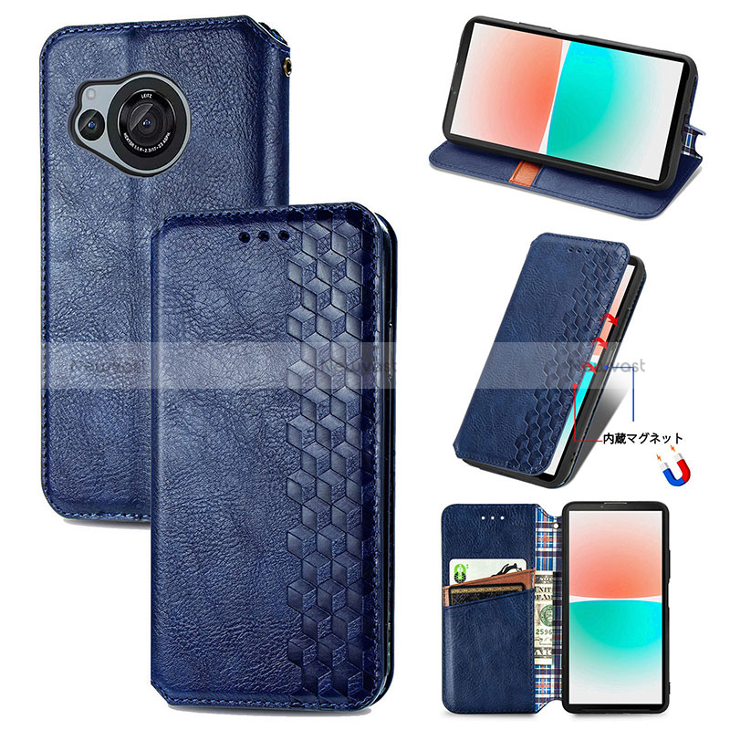 Leather Case Stands Flip Cover Holder S09D for Sharp Aquos R8