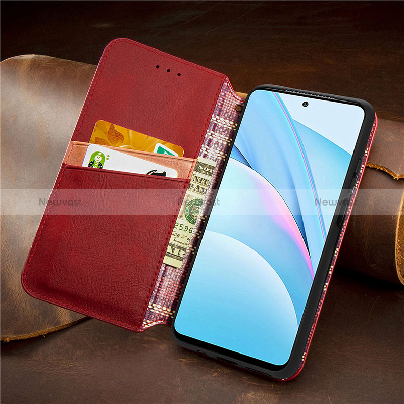 Leather Case Stands Flip Cover Holder S09D for Xiaomi Mi 10i 5G