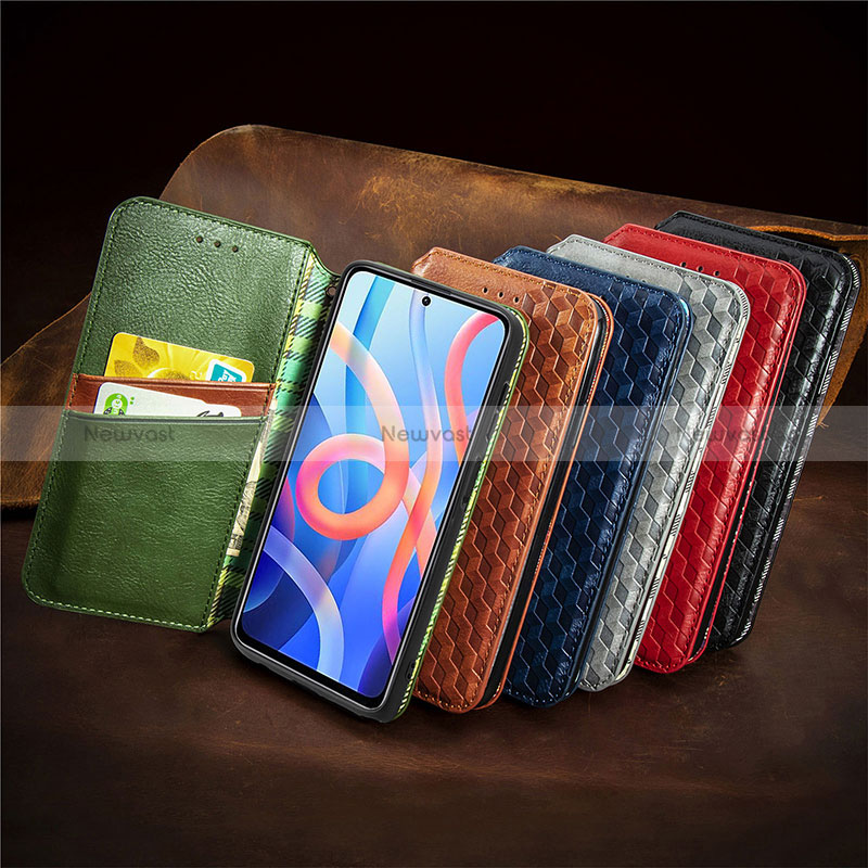 Leather Case Stands Flip Cover Holder S09D for Xiaomi Poco M4 Pro 5G