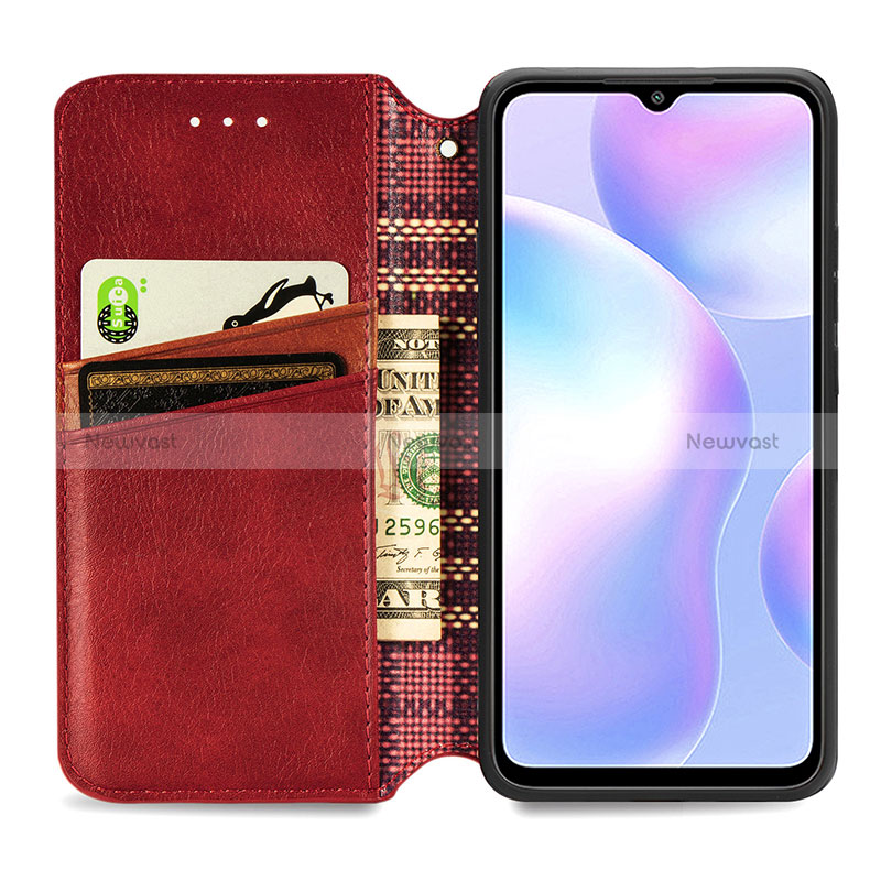 Leather Case Stands Flip Cover Holder S09D for Xiaomi Redmi 9A