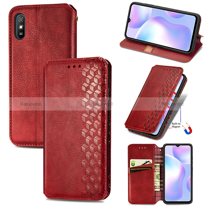 Leather Case Stands Flip Cover Holder S09D for Xiaomi Redmi 9i