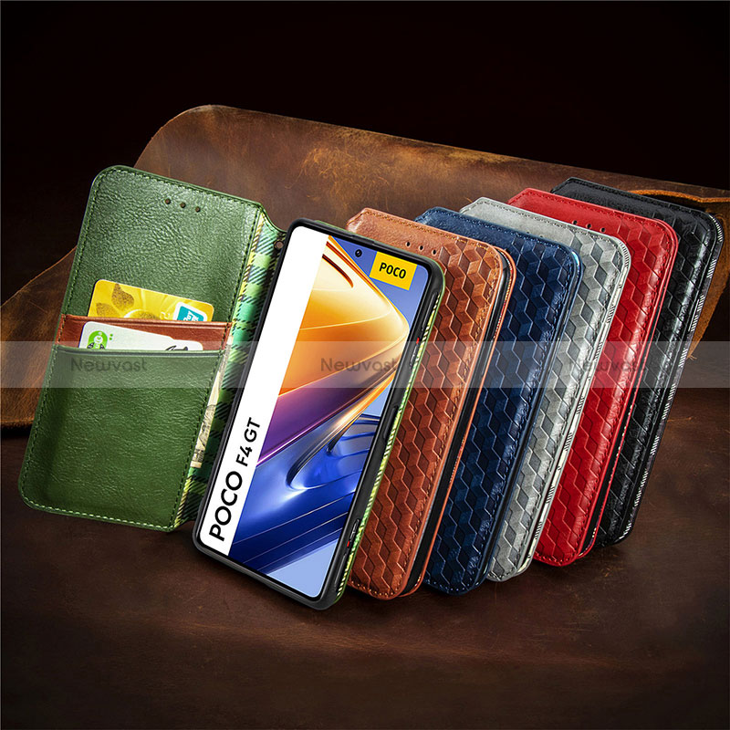 Leather Case Stands Flip Cover Holder S09D for Xiaomi Redmi K50 Gaming AMG F1 5G