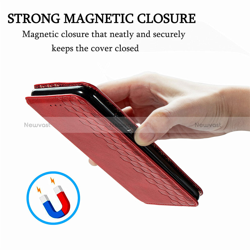 Leather Case Stands Flip Cover Holder S09D for Xiaomi Redmi Note 10 5G