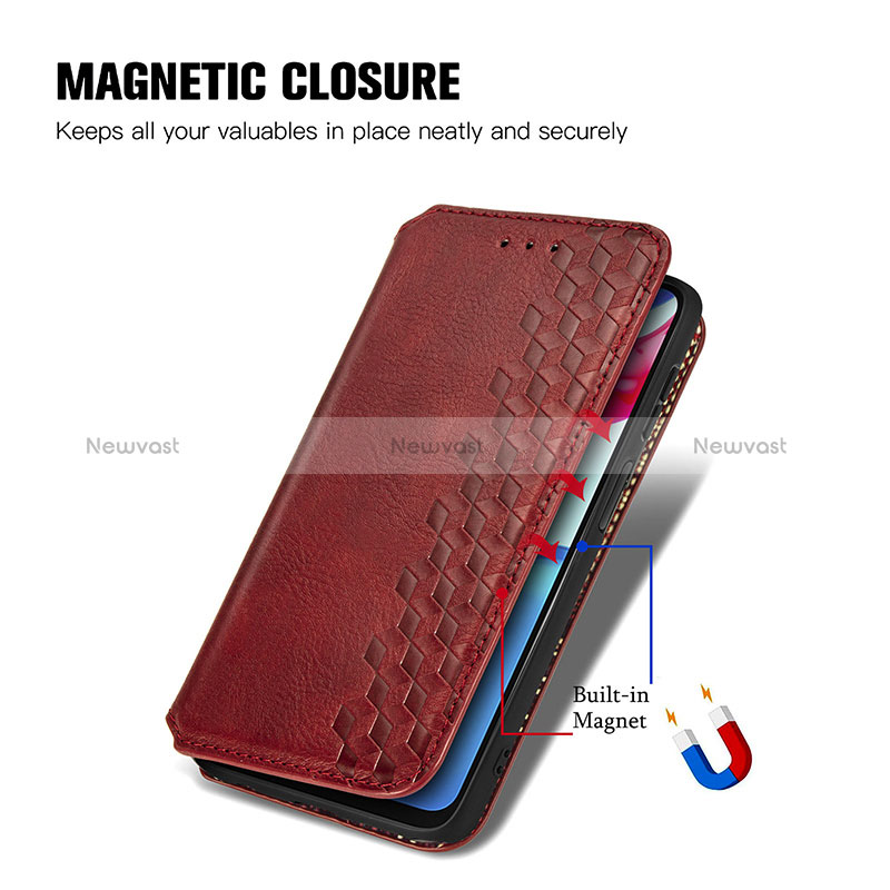 Leather Case Stands Flip Cover Holder S09D for Xiaomi Redmi Note 11 4G (2022)