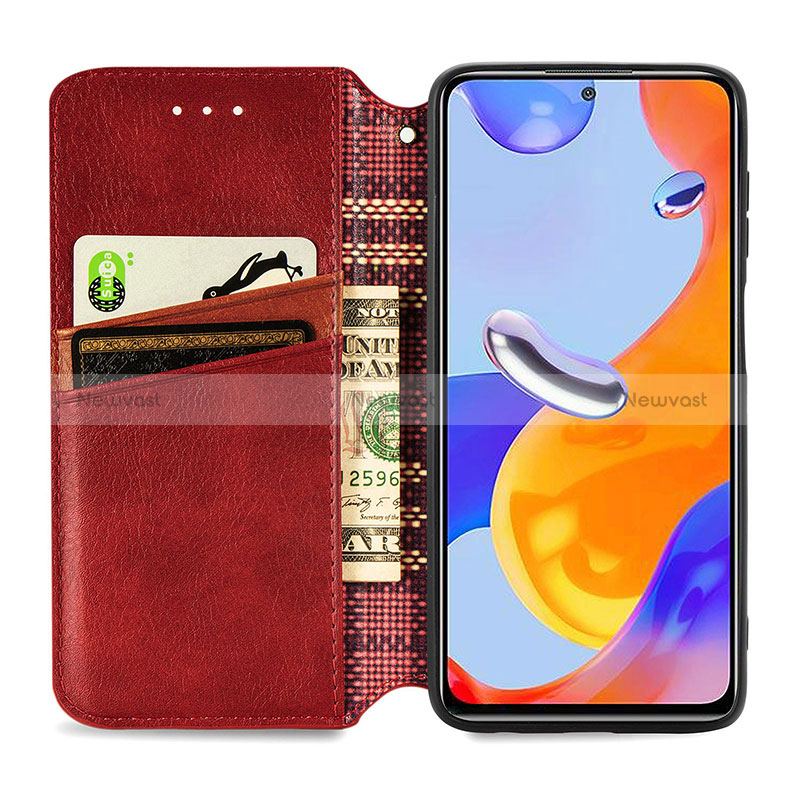 Leather Case Stands Flip Cover Holder S09D for Xiaomi Redmi Note 11 Pro 4G