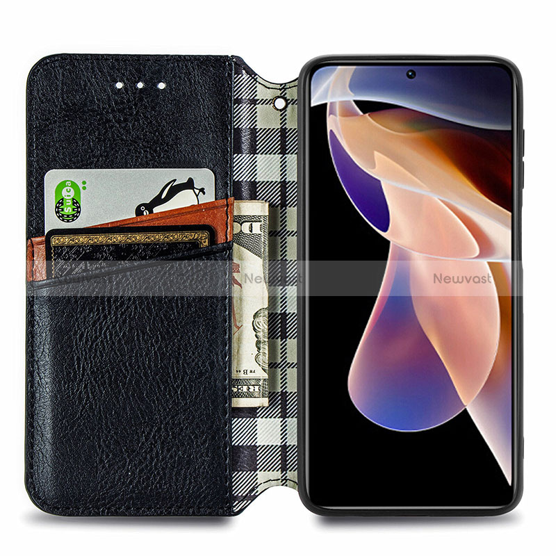 Leather Case Stands Flip Cover Holder S09D for Xiaomi Redmi Note 11 Pro+ Plus 5G