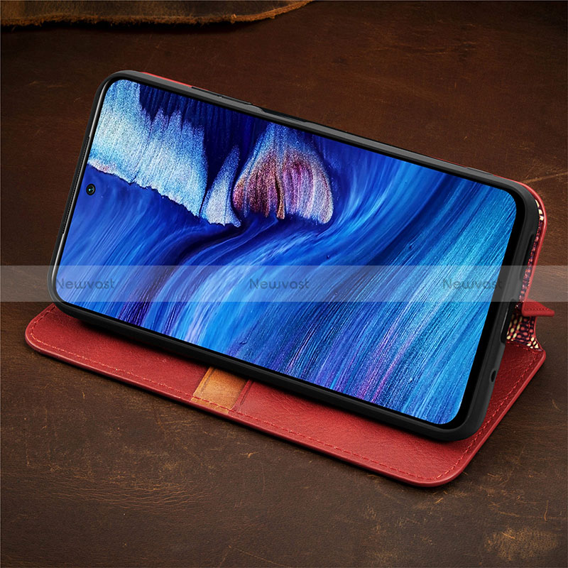 Leather Case Stands Flip Cover Holder S09D for Xiaomi Redmi Note 11 SE 5G