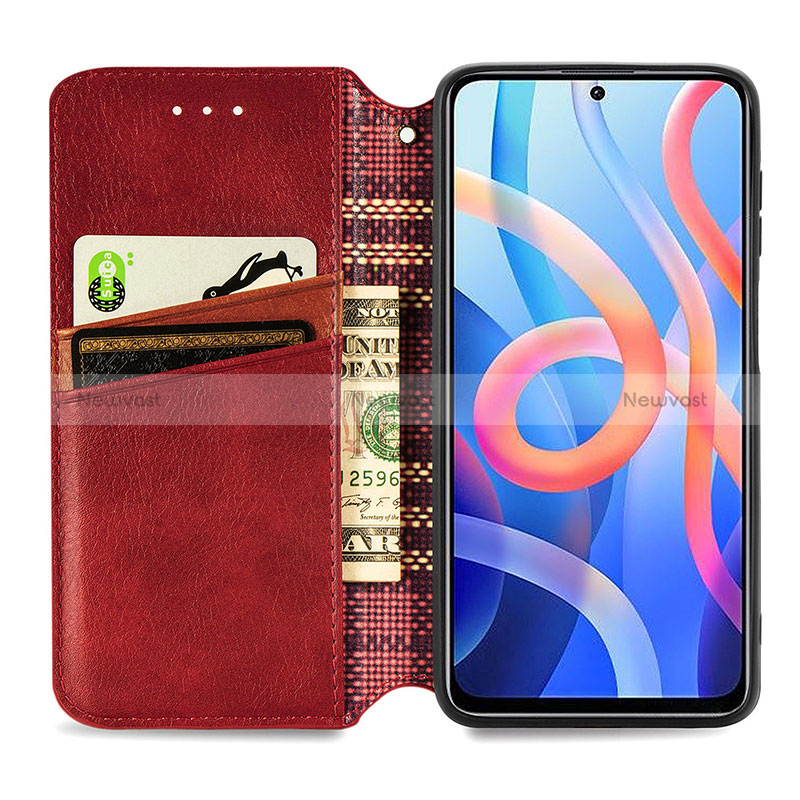 Leather Case Stands Flip Cover Holder S09D for Xiaomi Redmi Note 11S 5G