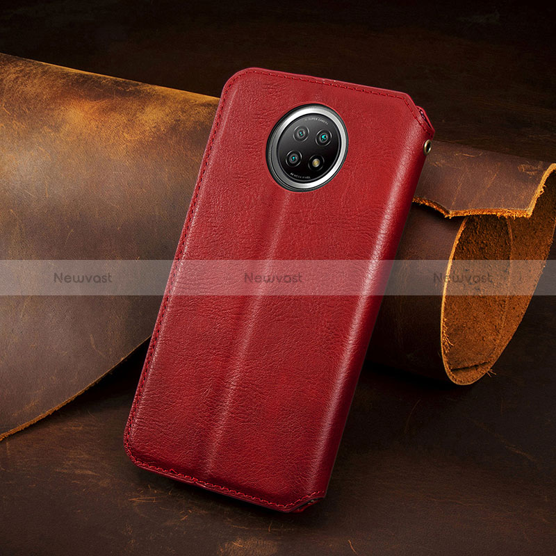 Leather Case Stands Flip Cover Holder S09D for Xiaomi Redmi Note 9 5G