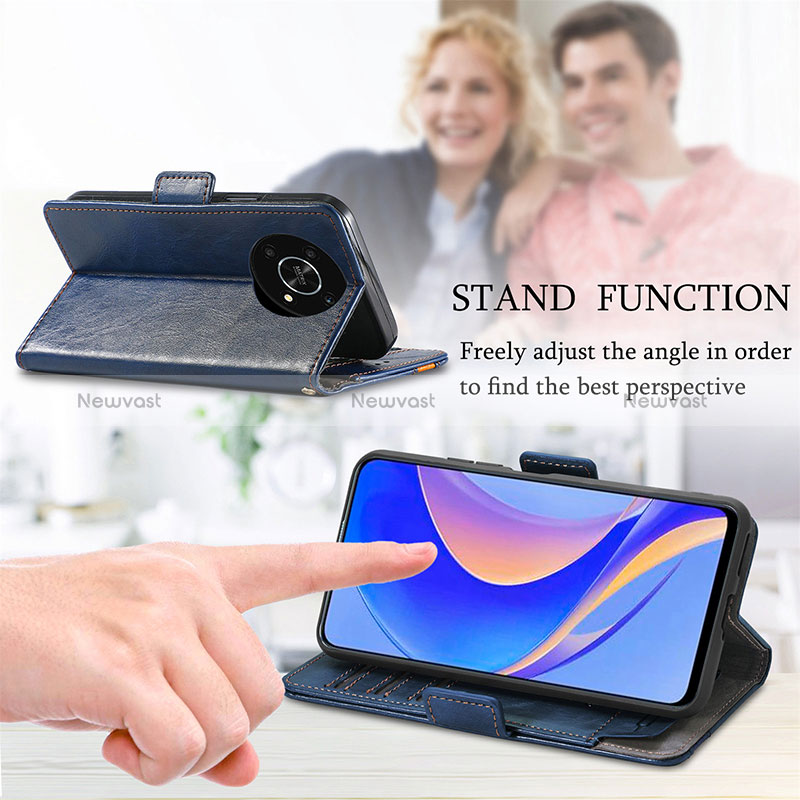 Leather Case Stands Flip Cover Holder S10D for Huawei Enjoy 50 Pro