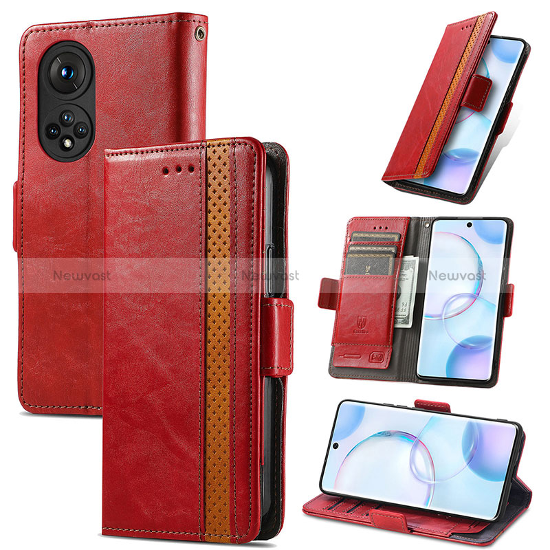 Leather Case Stands Flip Cover Holder S10D for Huawei Honor 50 5G