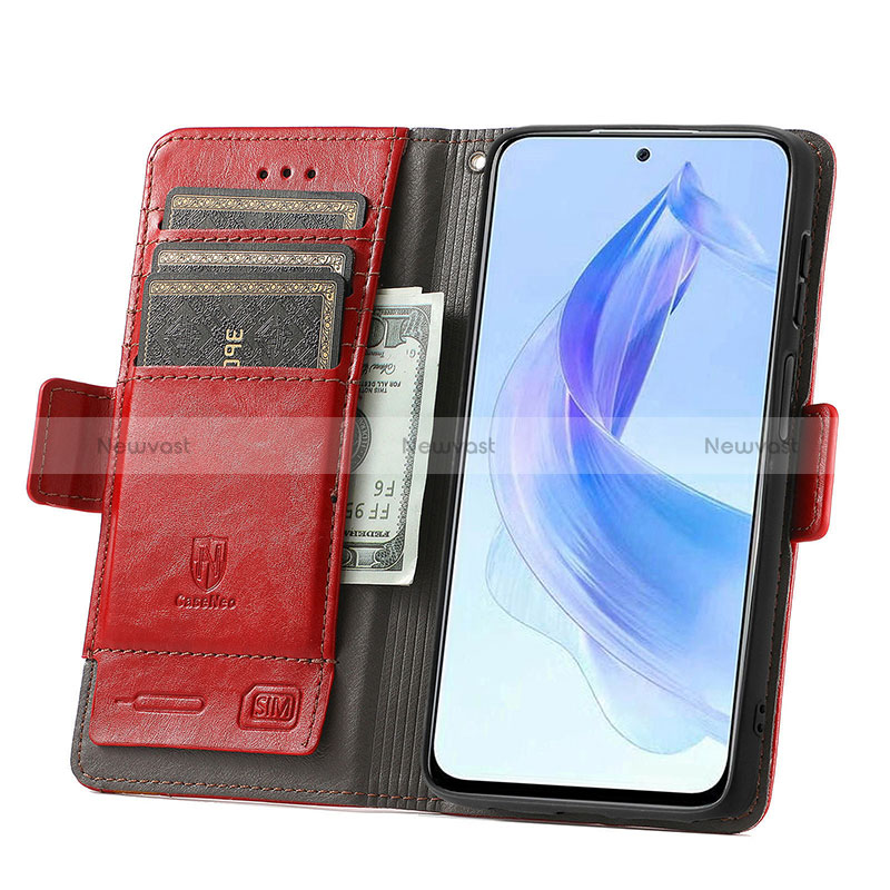 Leather Case Stands Flip Cover Holder S10D for Huawei Honor 90 Lite 5G