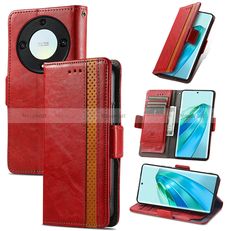 Leather Case Stands Flip Cover Holder S10D for Huawei Honor Magic5 Lite 5G