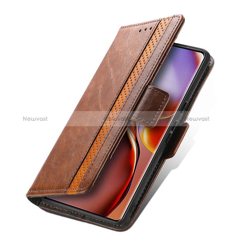 Leather Case Stands Flip Cover Holder S10D for Motorola Moto Edge 40 Pro 5G