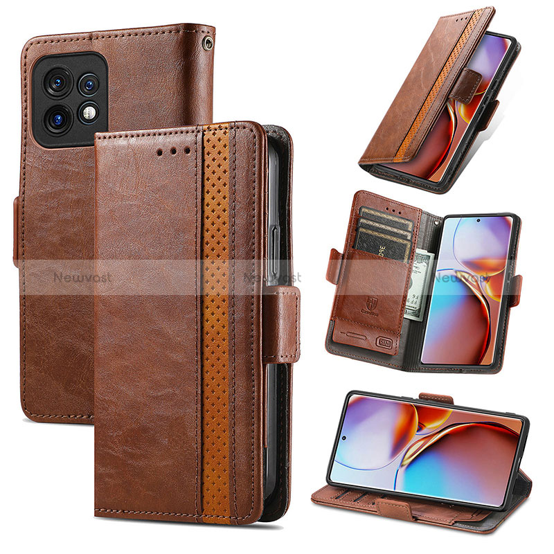 Leather Case Stands Flip Cover Holder S10D for Motorola Moto Edge 40 Pro 5G