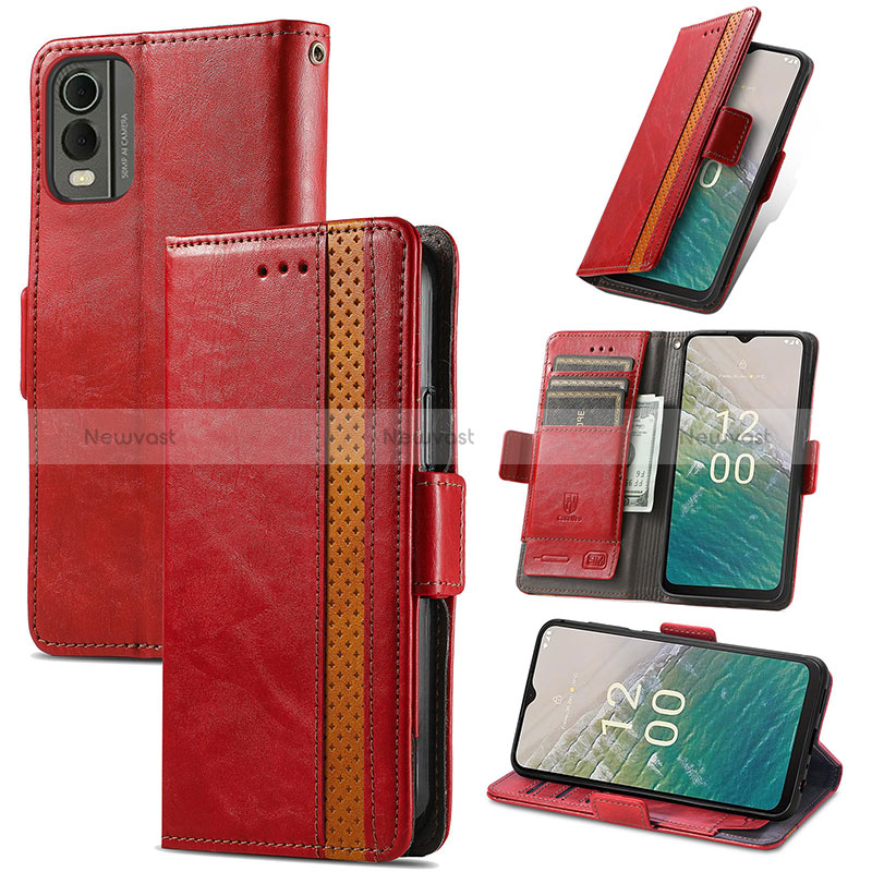 Leather Case Stands Flip Cover Holder S10D for Nokia C210