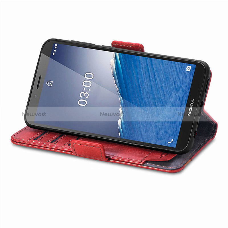 Leather Case Stands Flip Cover Holder S10D for Nokia C3