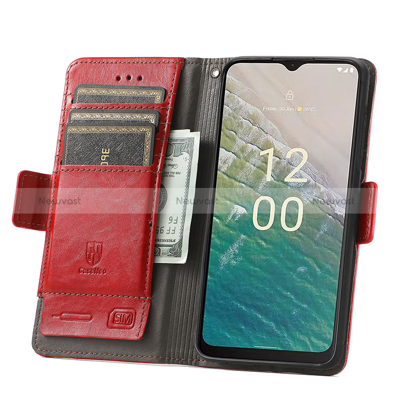 Leather Case Stands Flip Cover Holder S10D for Nokia C32