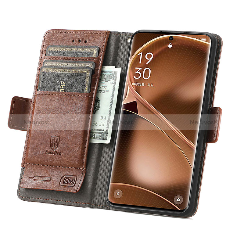 Leather Case Stands Flip Cover Holder S10D for Oppo Find X6 5G