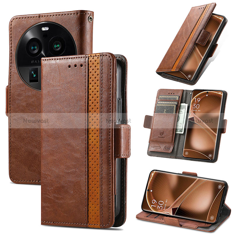 Leather Case Stands Flip Cover Holder S10D for Oppo Find X6 Pro 5G