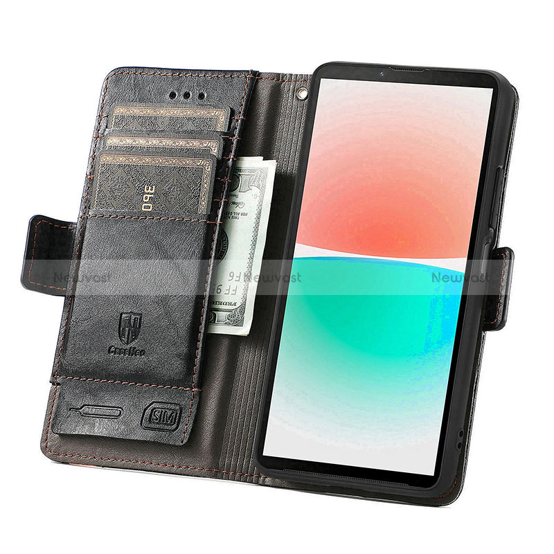 Leather Case Stands Flip Cover Holder S10D for Sharp Aquos R8