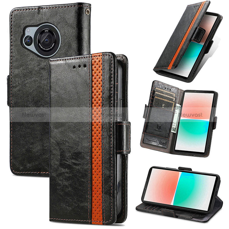 Leather Case Stands Flip Cover Holder S10D for Sharp Aquos R8