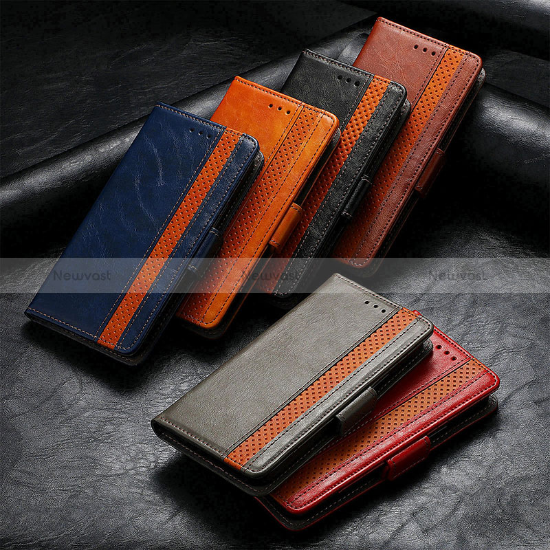 Leather Case Stands Flip Cover Holder S10D for Sharp Aquos R8s