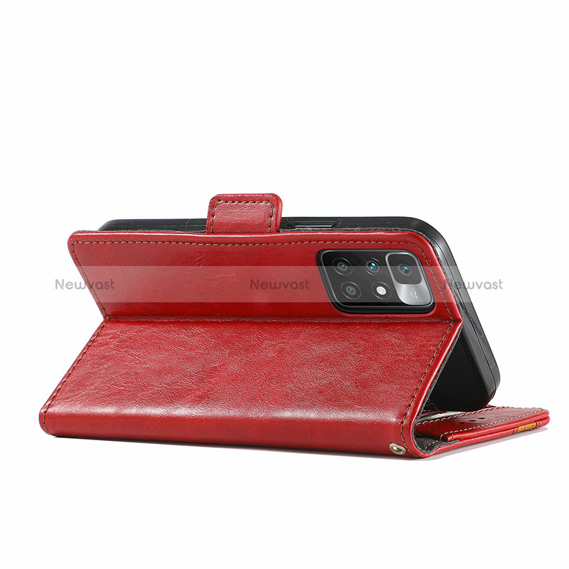 Leather Case Stands Flip Cover Holder S10D for Xiaomi Redmi 10 (2022)