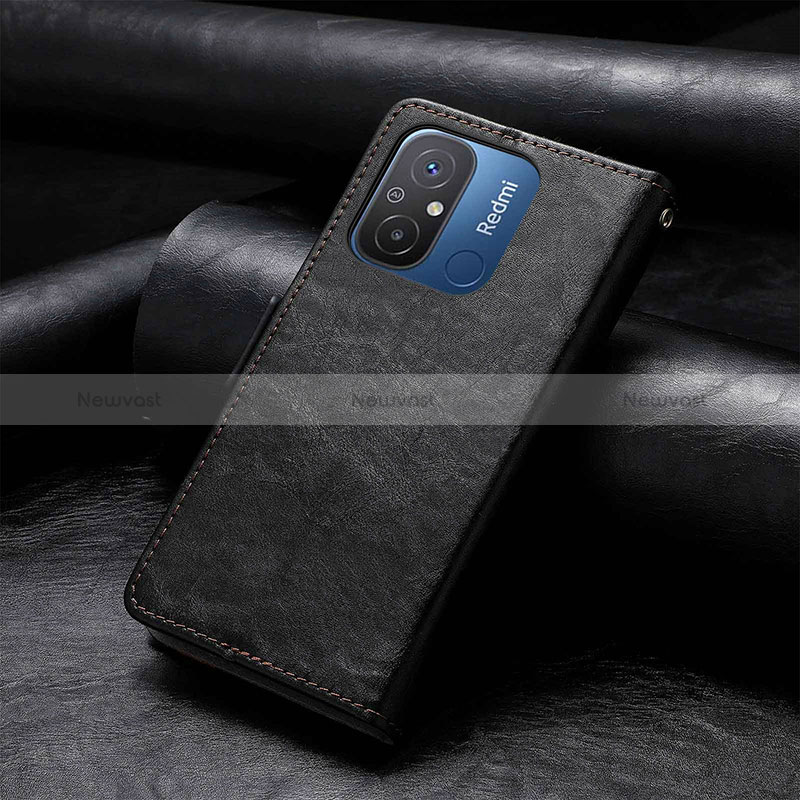 Leather Case Stands Flip Cover Holder S10D for Xiaomi Redmi 11A 4G