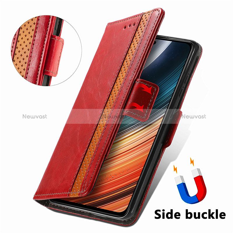 Leather Case Stands Flip Cover Holder S10D for Xiaomi Redmi K40S 5G