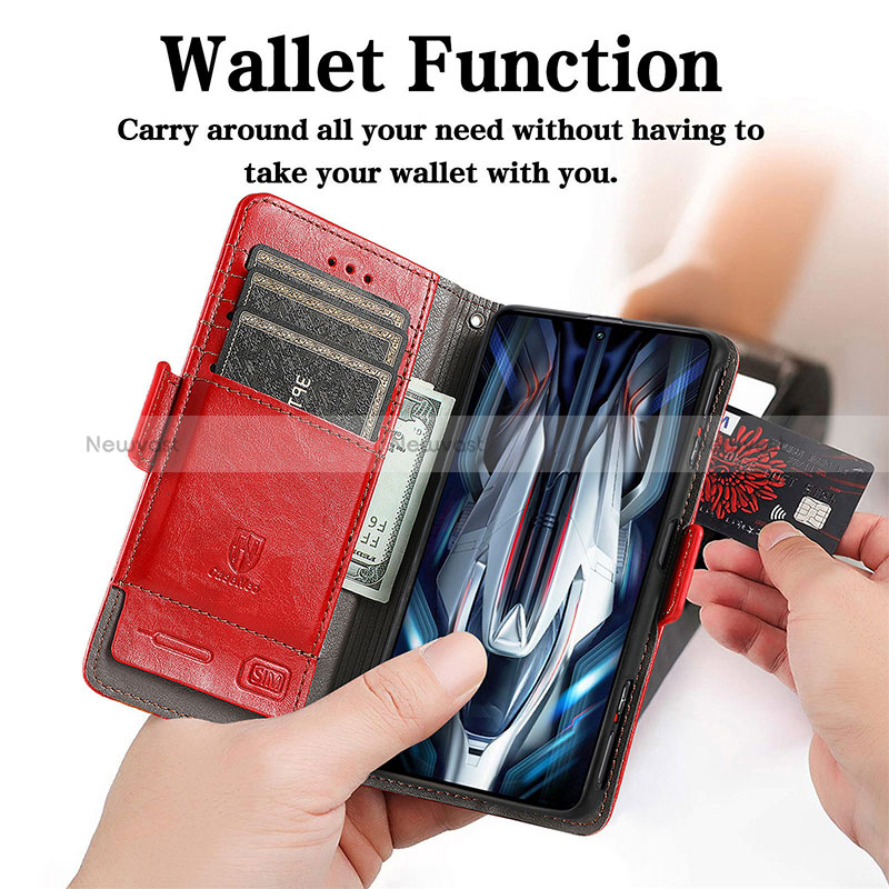 Leather Case Stands Flip Cover Holder S10D for Xiaomi Redmi K50 Gaming AMG F1 5G