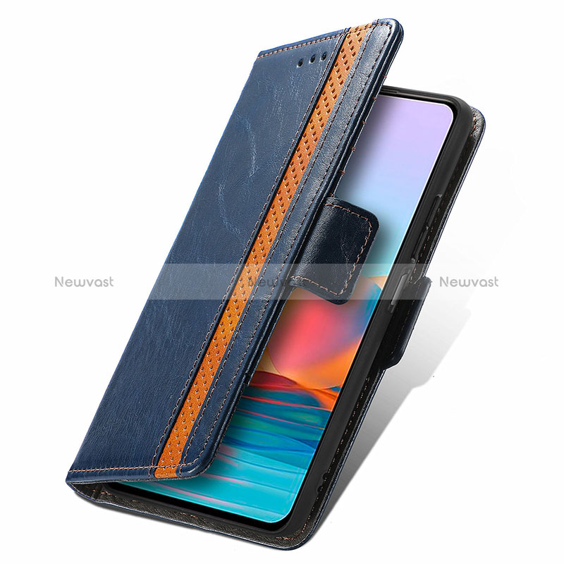Leather Case Stands Flip Cover Holder S10D for Xiaomi Redmi Note 10 Pro 4G
