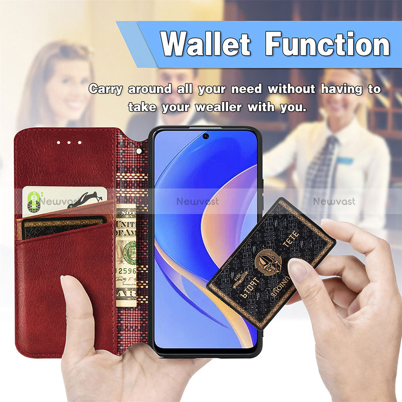 Leather Case Stands Flip Cover Holder S12D for Huawei Enjoy 50 Pro