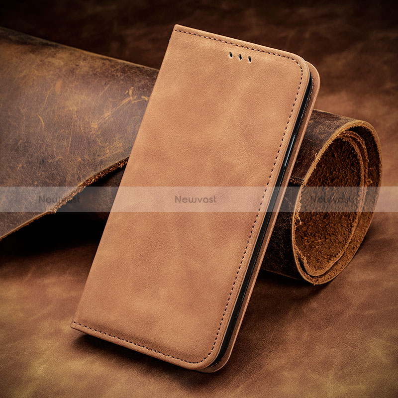 Leather Case Stands Flip Cover Holder S12D for Huawei Honor X6 5G