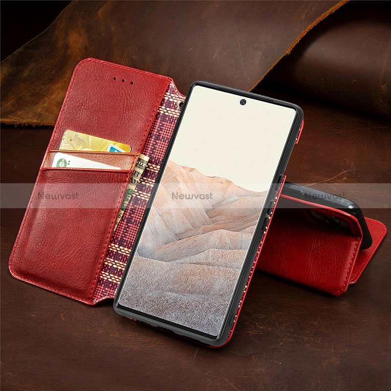 Leather Case Stands Flip Cover Holder S14D for Google Pixel 6 5G