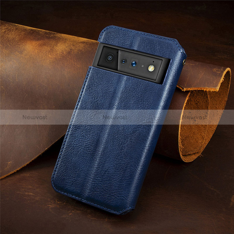 Leather Case Stands Flip Cover Holder S14D for Google Pixel 6 5G